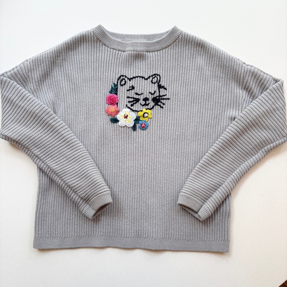 Hanna Andersson Gray Ribbed Sweater